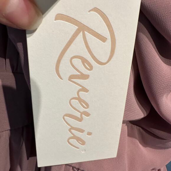 NWT Reverie Semi-Formal Mauve Dress Size 14 Strapless Short Sheer Pretty Femme - Picture 7 of 10